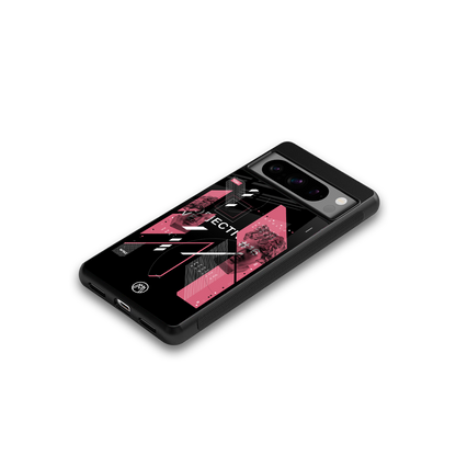 apollo project aesthetic pink and black back phone cover | glass case for google pixel 8 pro