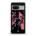 apollo project aesthetic pink and black back phone cover | glass case for Google Pixel 8