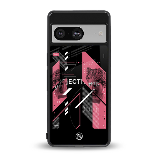 apollo project aesthetic pink and black back phone cover | glass case for Google Pixel 8