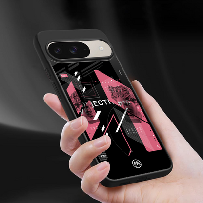 apollo project aesthetic pink and black back phone cover | glass case for google pixel 9