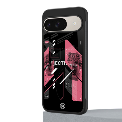 apollo project aesthetic pink and black back phone cover | glass case for google pixel 9