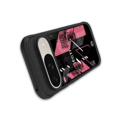 apollo project aesthetic pink and black back phone cover | glass case for google pixel 9