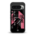 apollo project aesthetic pink and black back phone cover | glass case for google pixel 9 pro