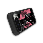 apollo project aesthetic pink and black back phone cover | glass case for google pixel 9 pro
