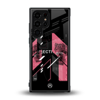 apollo project aesthetic pink and black back phone cover | glass case for samsung galaxy s24 ultra