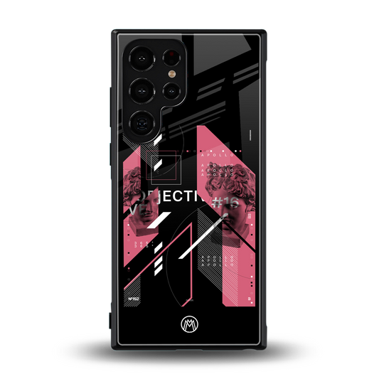 apollo project aesthetic pink and black back phone cover | glass case for samsung galaxy s24 ultra