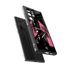 apollo project aesthetic pink and black back phone cover | glass case for samsung galaxy s23 ultra