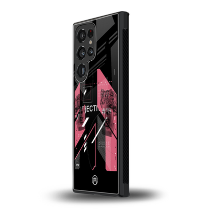 apollo project aesthetic pink and black back phone cover | glass case for samsung galaxy s23 ultra