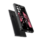 apollo project aesthetic pink and black back phone cover | glass case for samsung galaxy s25 ultra