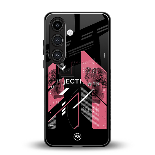 apollo project aesthetic pink and black back phone cover | glass case for samsung galaxy s23 plus