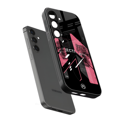 apollo project aesthetic pink and black back phone cover | glass case for samsung galaxy s24 fe