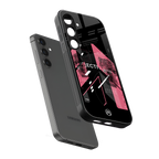 apollo project aesthetic pink and black back phone cover | glass case for samsung galaxy s23