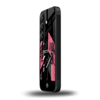 apollo project aesthetic pink and black back phone cover | glass case for samsung galaxy s24 fe