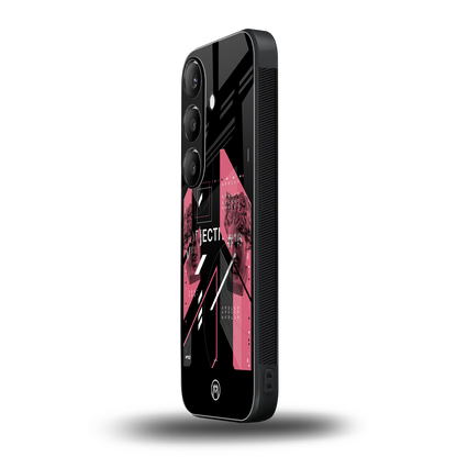 apollo project aesthetic pink and black back phone cover | glass case for samsung galaxy s24 fe