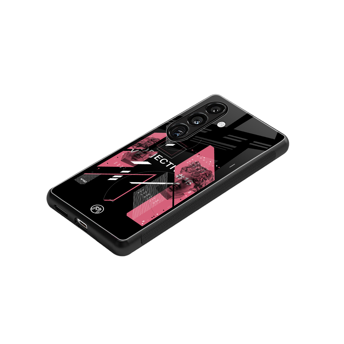 apollo project aesthetic pink and black back phone cover | glass case for samsung galaxy s24 plus