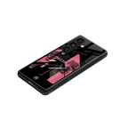 apollo project aesthetic pink and black back phone cover | glass case for samsung galaxy s24 fe
