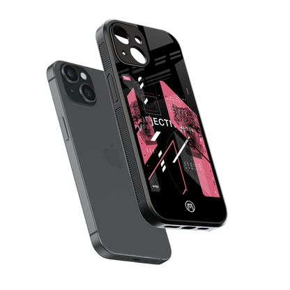 apollo project aesthetic pink and black back phone cover | glass case for iphone 15