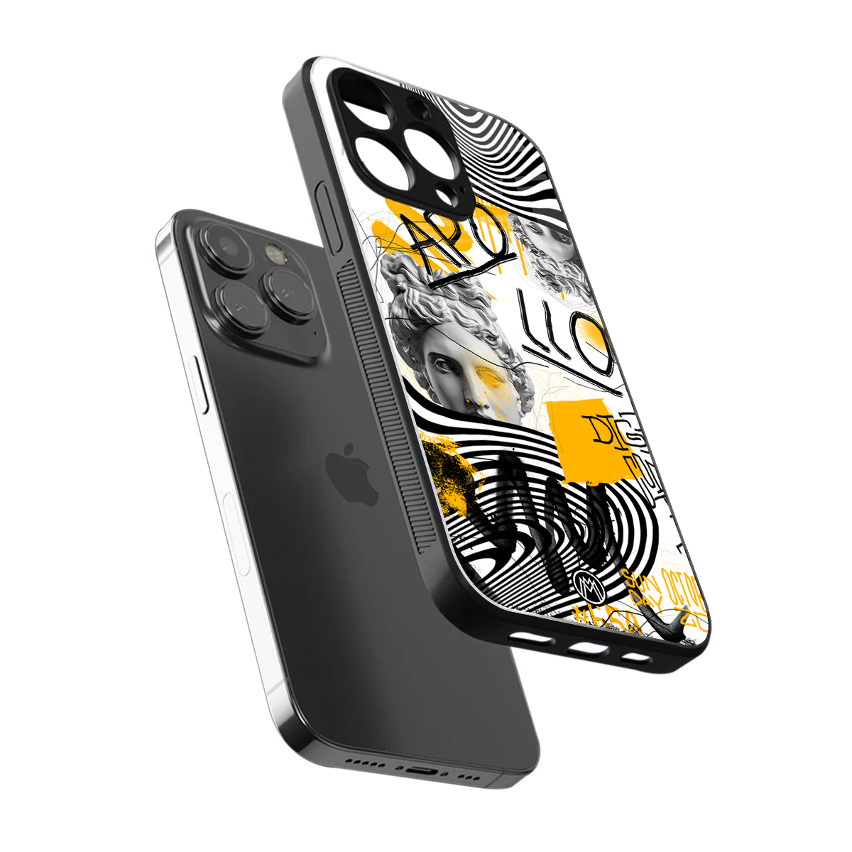 apollo project back phone cover | glass case for iphone 15 pro max