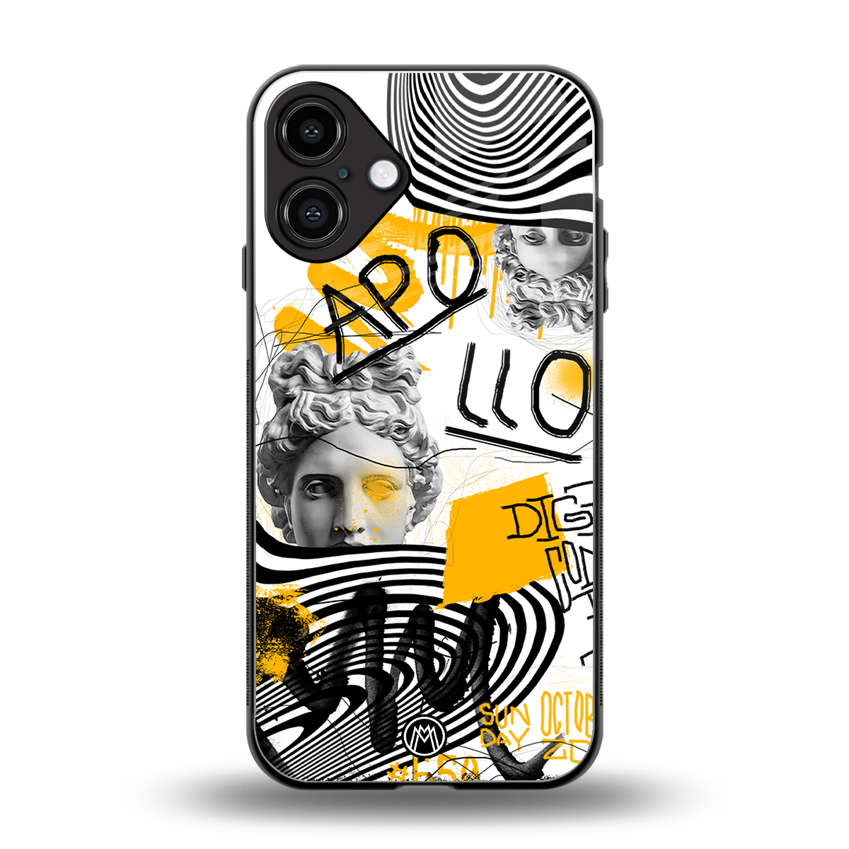 apollo project back phone cover | glass case for iphone 16 plus