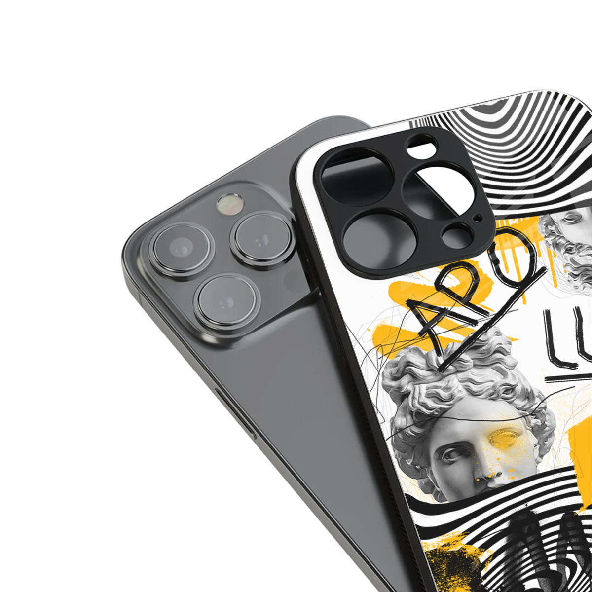 apollo project back phone cover | glass case for iphone 14 plus