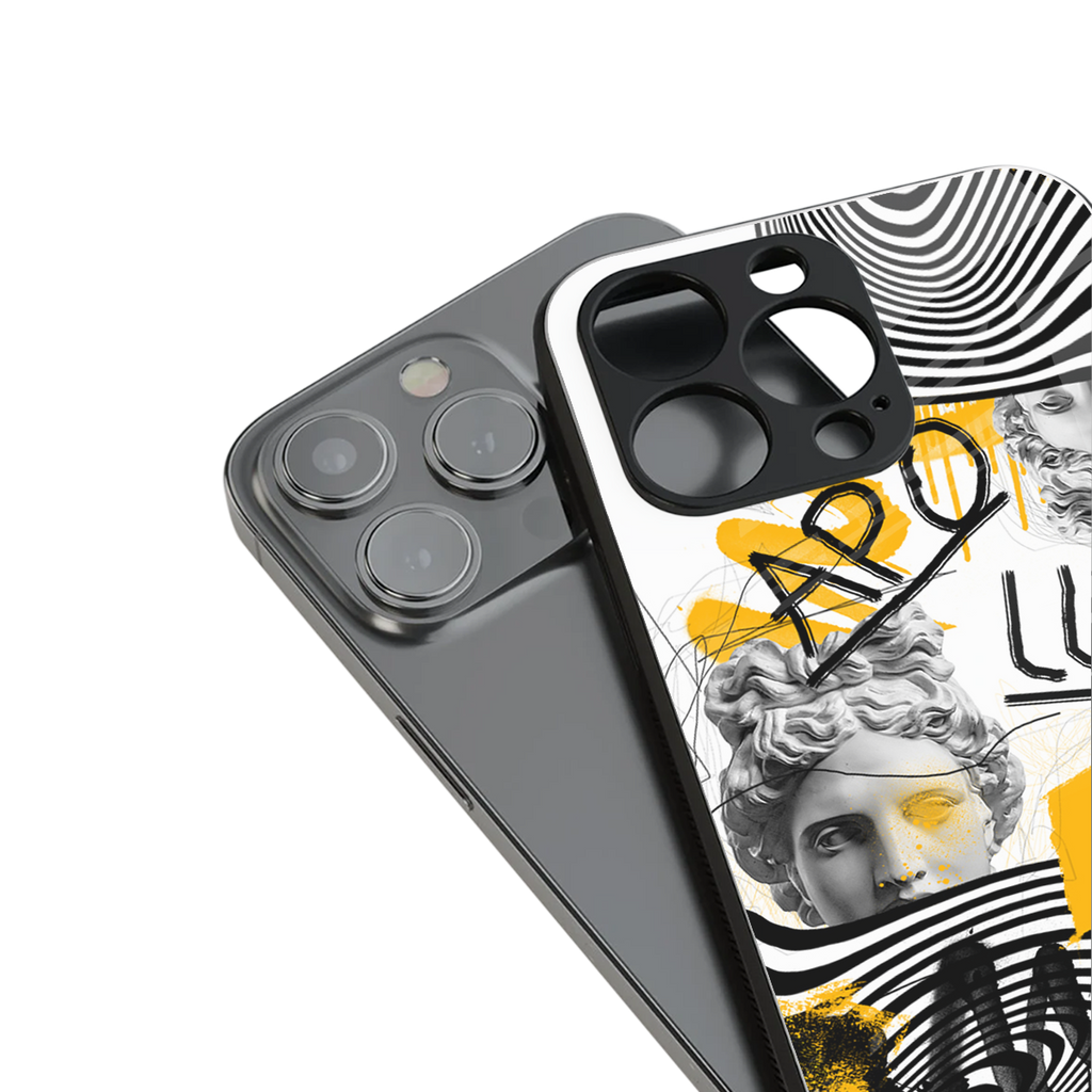 apollo project back phone cover | glass case for iphone 15 plus