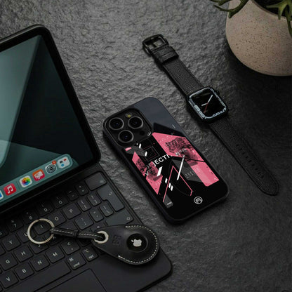 apollo project aesthetic pink and black back phone cover | glass case for samsung galaxy s24 plus