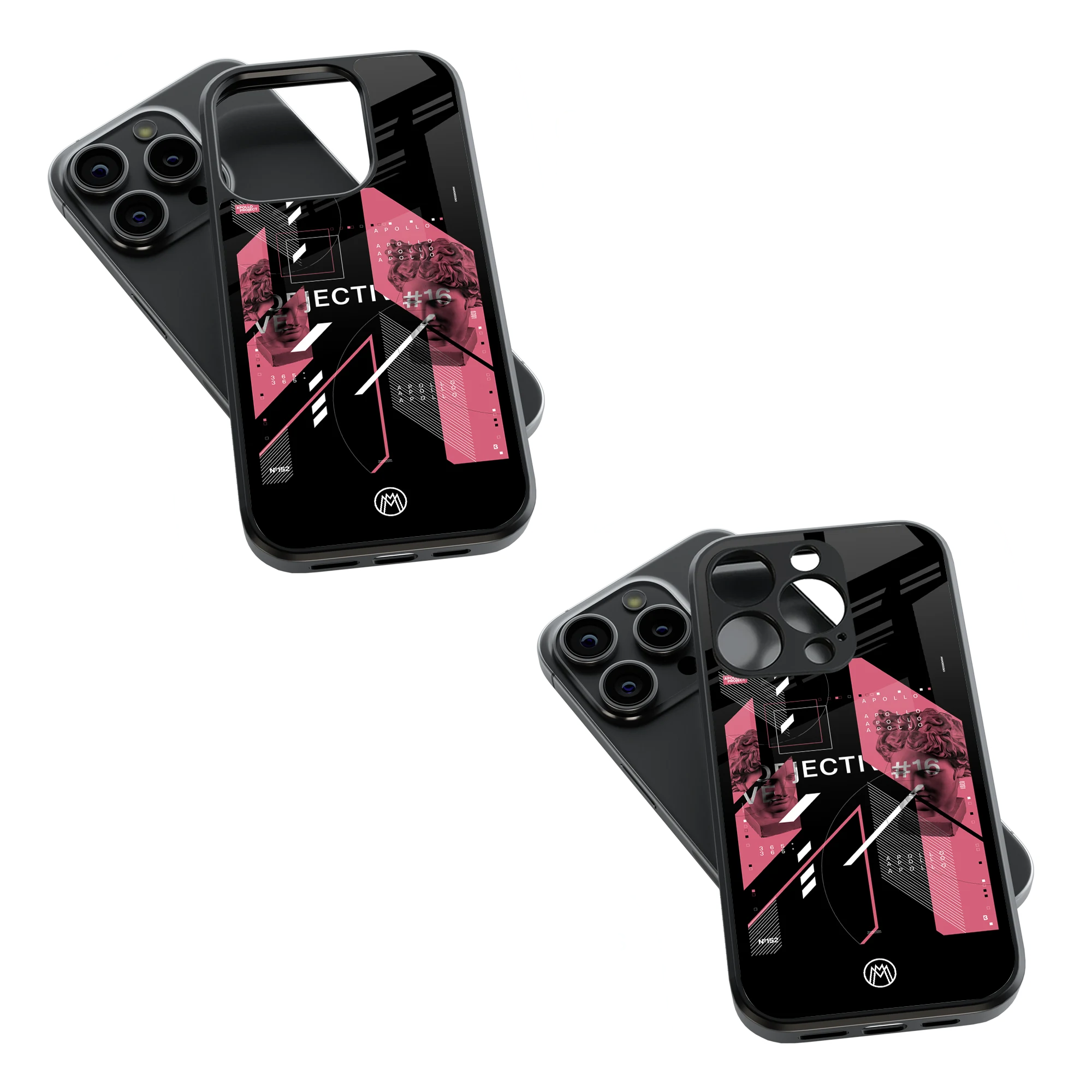 Trendy Glass Back Mobile Case for iPhone, Samsung, Redmi, OnePlus, Google Pixel, Motorola