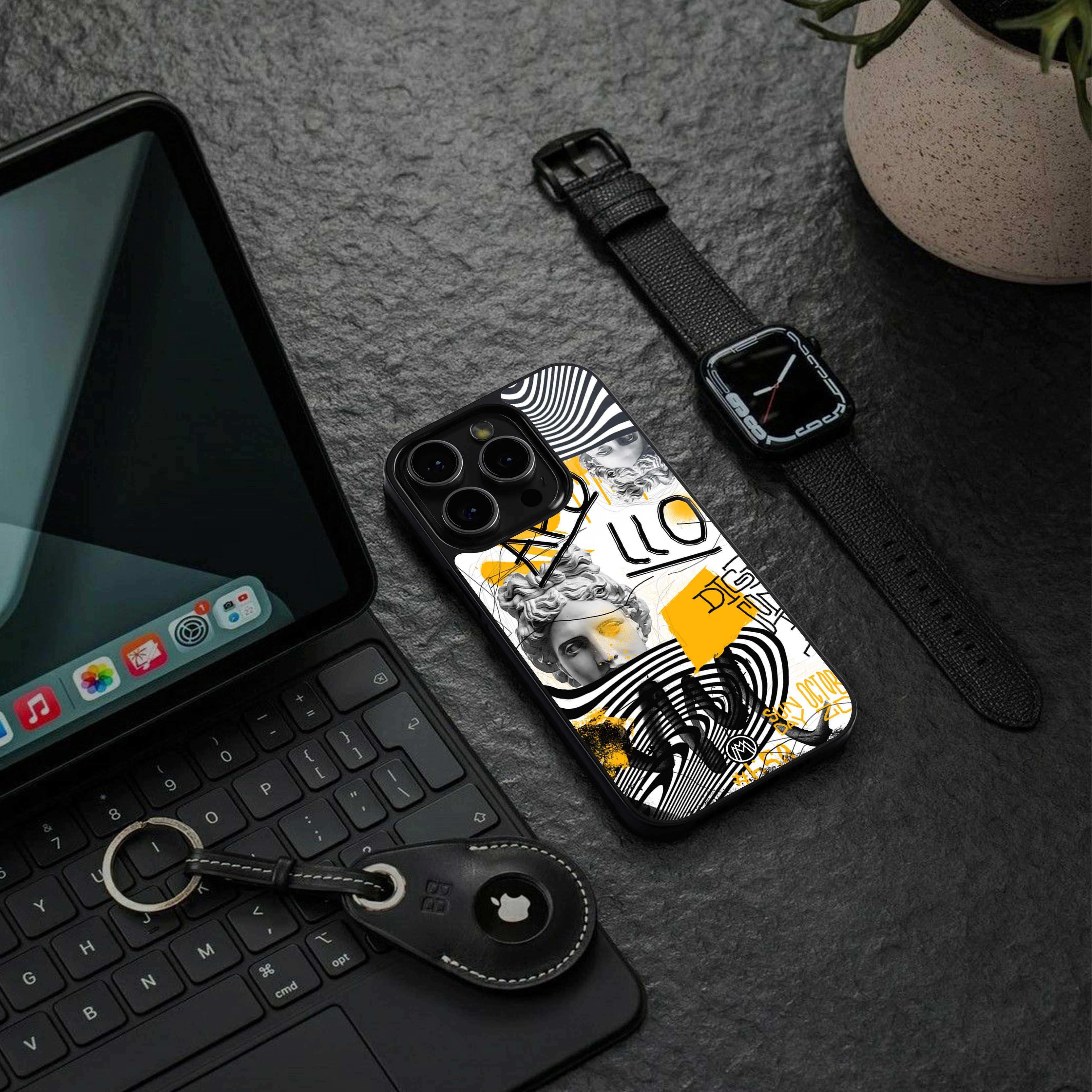apollo project back phone cover | glass case for iphone 13 pro
