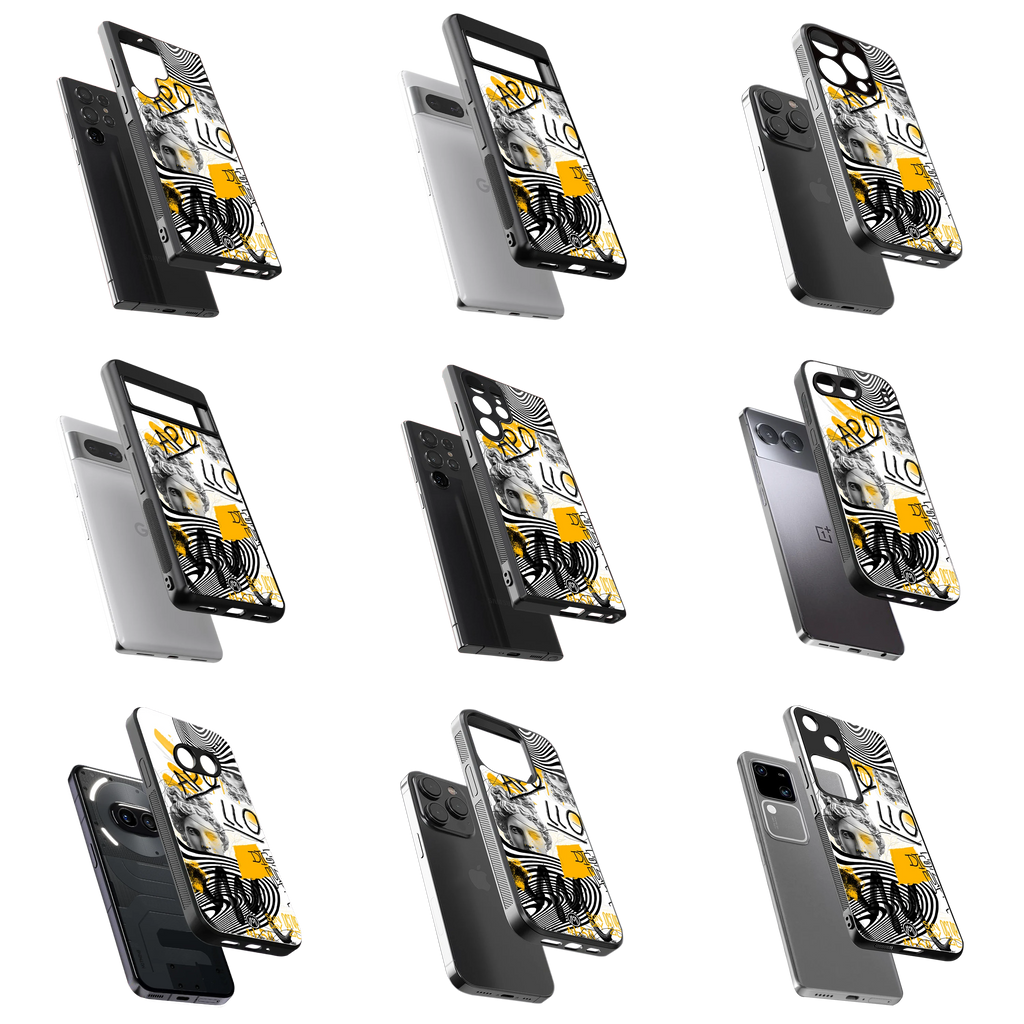 Durable Glass Back Mobile Case for iPhone, Samsung, OnePlus, Google Pixel, Redmi, Vivo, Oppo