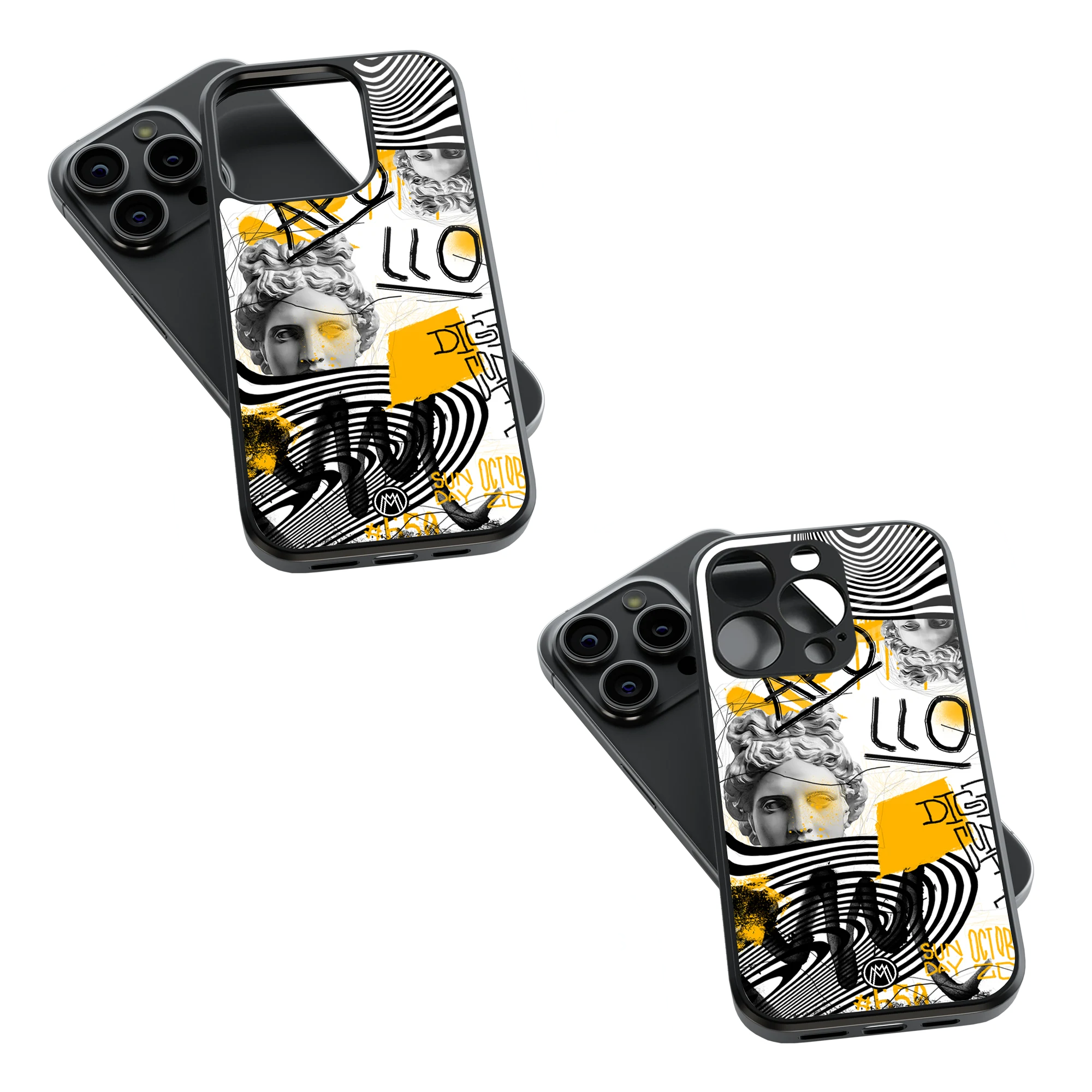 Trendy Glass Back Mobile Case for iPhone, Samsung, Redmi, OnePlus, Google Pixel, Motorola