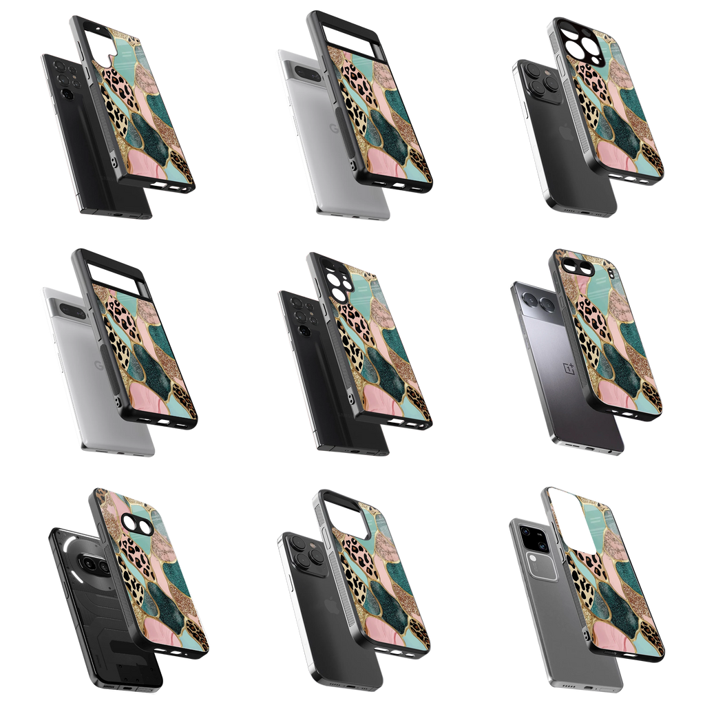 Durable Glass Back Mobile Case for iPhone, Samsung, OnePlus, Google Pixel, Redmi, Vivo, Oppo
