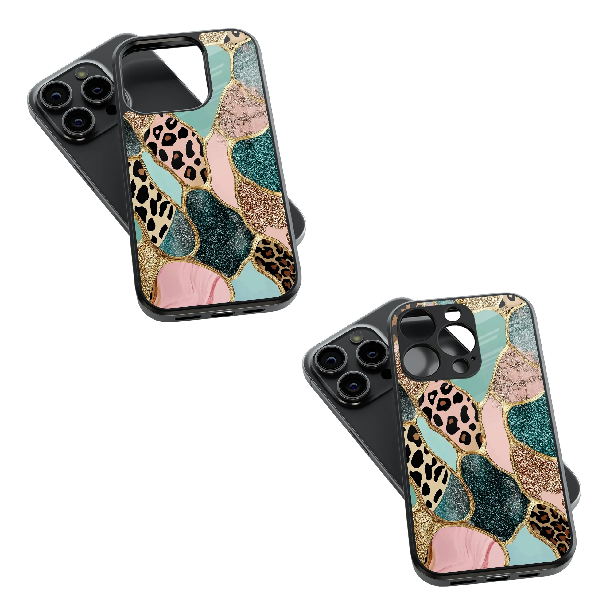 Trendy Glass Back Mobile Case for iPhone, Samsung, Redmi, OnePlus, Google Pixel, Motorola