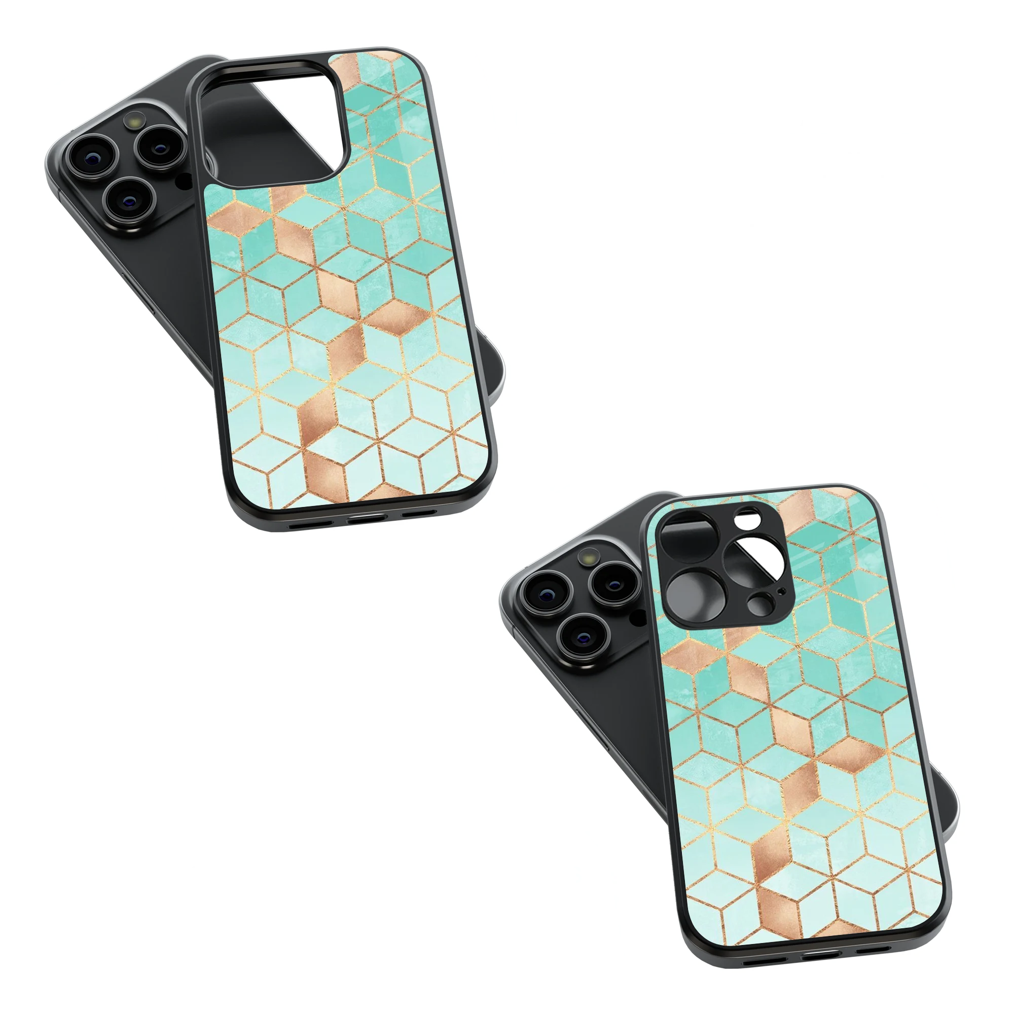 Trendy Glass Back Mobile Case for iPhone, Samsung, Redmi, OnePlus, Google Pixel, Motorola