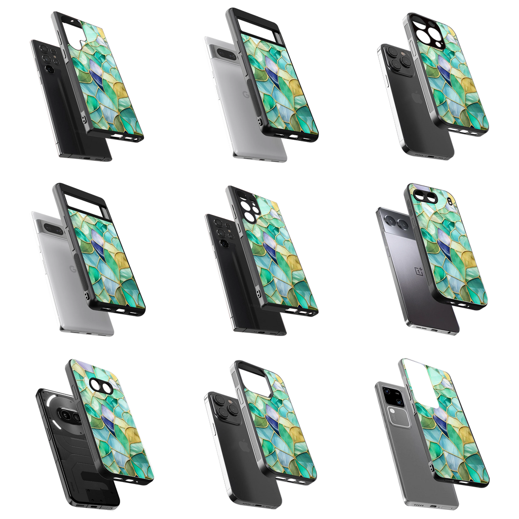 Durable Glass Back Mobile Case for iPhone, Samsung, OnePlus, Google Pixel, Redmi, Vivo, Oppo