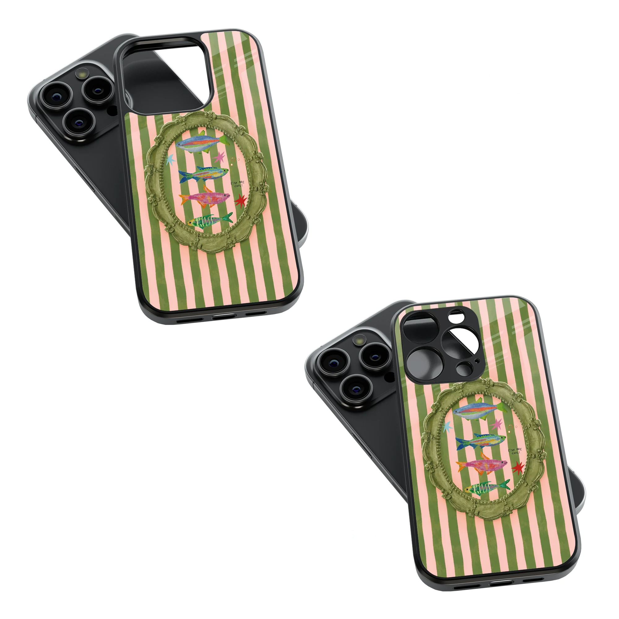 Trendy Glass Back Mobile Case for iPhone, Samsung, Redmi, OnePlus, Google Pixel, Motorola