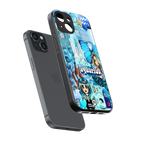 aquarius aesthetic collage back phone cover | glass case for iphone 13 mini