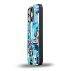aquarius aesthetic collage back phone cover | glass case for iphone 16 pro max
