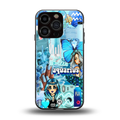 aquarius aesthetic collage back phone cover | glass case for iphone 16 pro