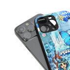 aquarius aesthetic collage back phone cover | glass case for iphone 16