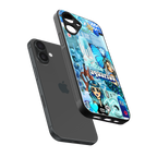 aquarius aesthetic collage back phone cover | glass case for iphone 16