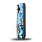 aquarius aesthetic collage back phone cover | glass case for iphone 16