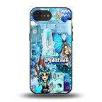 aquarius aesthetic collage back phone cover | glass case for iphone 16e