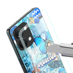 aquarius aesthetic collage back phone cover | glass case for oneplus nord 3