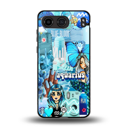 aquarius aesthetic collage back phone cover | glass case for oneplus nord 4