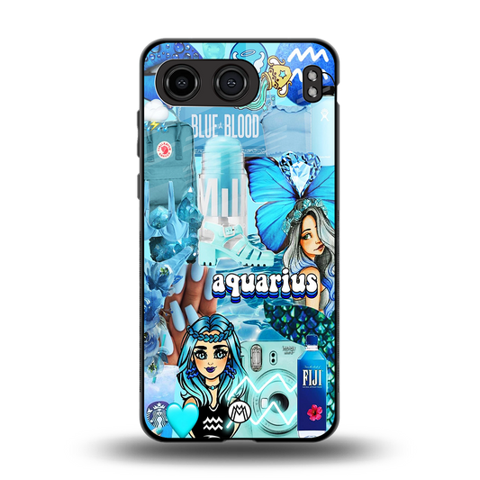 aquarius aesthetic collage back phone cover | glass case for oneplus nord 4