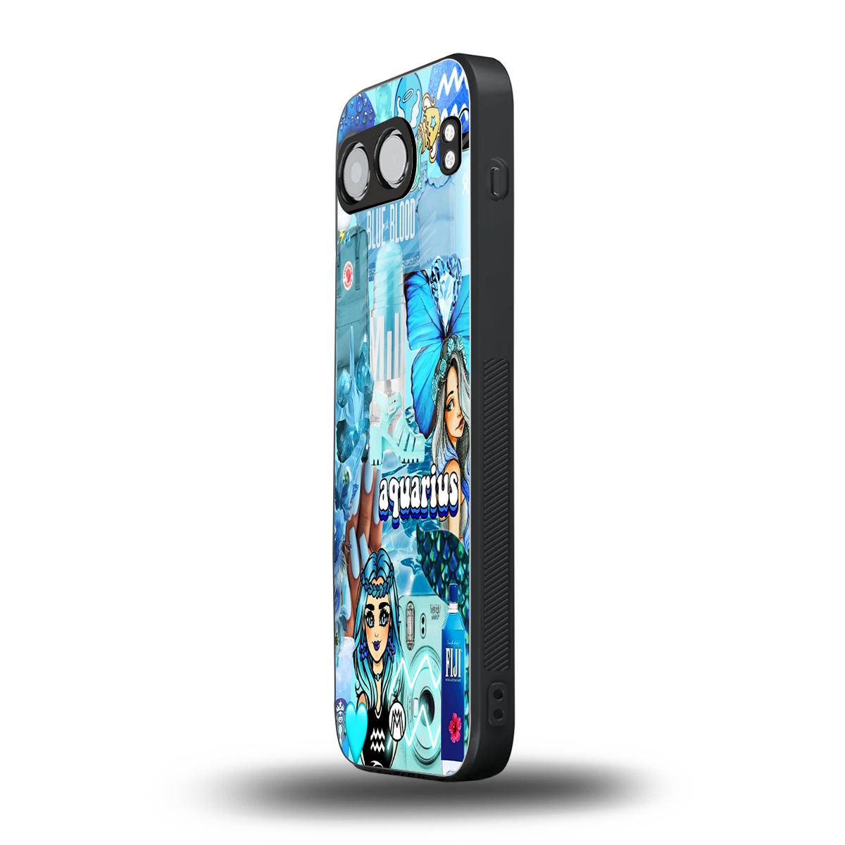aquarius aesthetic collage back phone cover | glass case for oneplus nord 4