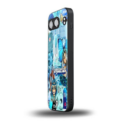 aquarius aesthetic collage back phone cover | glass case for oneplus nord 4