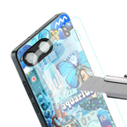 aquarius aesthetic collage back phone cover | glass case for oneplus nord 4