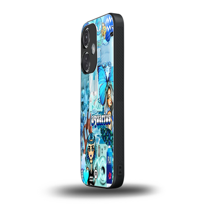 aquarius aesthetic collage back phone cover | glass case for oneplus nord ce 3