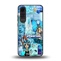 aquarius aesthetic collage back phone cover | glass case for oneplus nord ce 4 lite